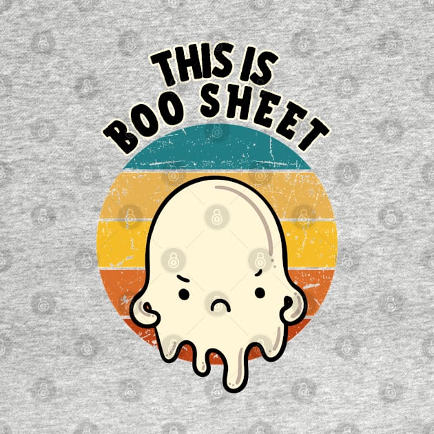 This Is Boo Sheet  Retro Ghost Halloween by hippohost